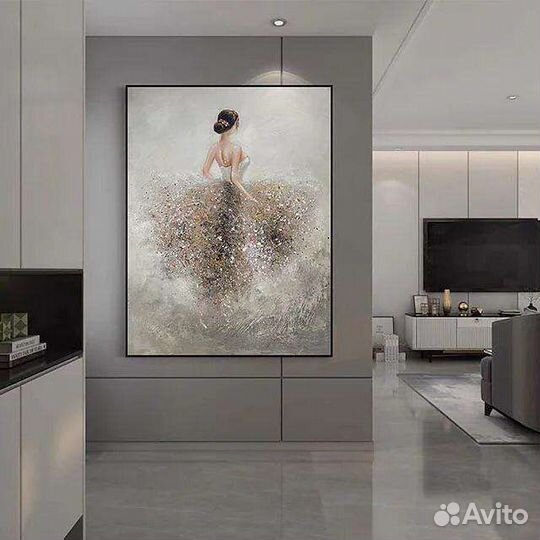 Красивая картина маслом девушка