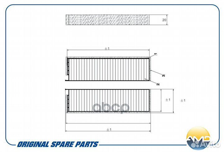 Фильтр салона угольный amdfc211C AMD