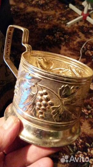 2Подстаканника СССР мельхиоровый и алюминивый