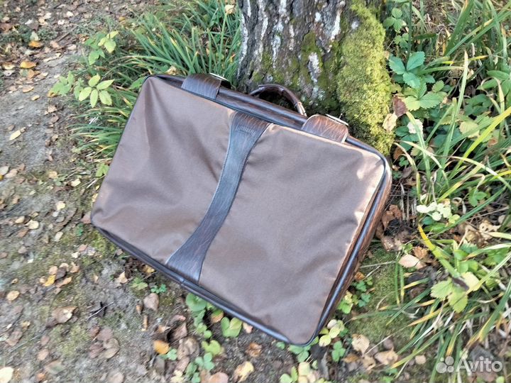 Чемодан большой СССР 89г кожзам с текстилем