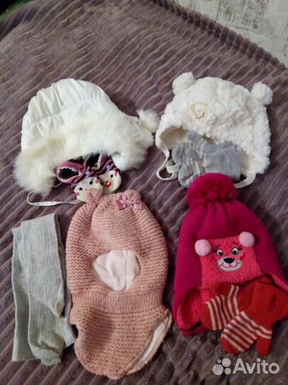 Шапка шлем и шапки на 1-2.5 года