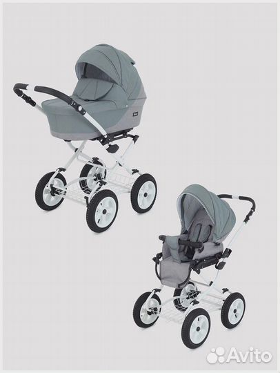 Коляска siena (BartPlast) 09 серый-зеленый