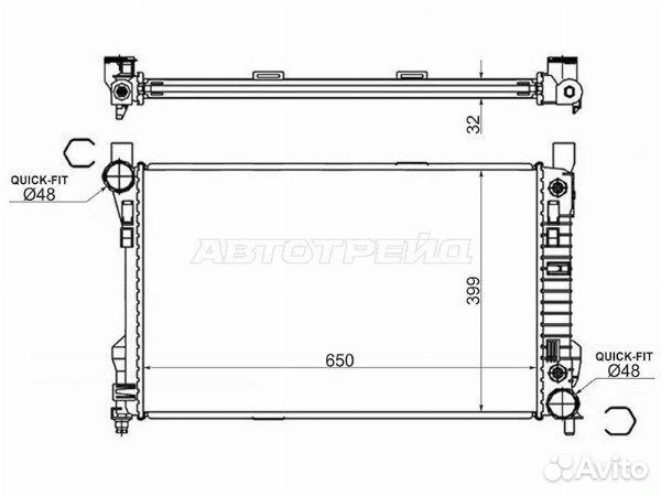 Радиатор mercedes, mercedes C-class, mercedes C-class W203 00-07, mercedes CLK-class, mercedes CLK-c