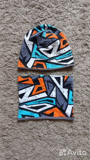 Шапка снуд комплект 50-52см