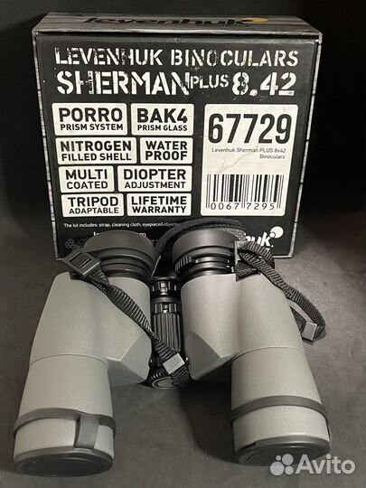 Бинокль levenhuk binoculars sherman plus 8.42