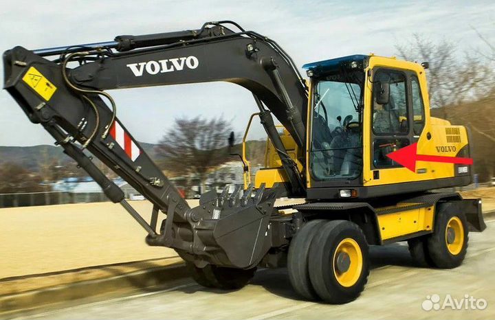 Стекло двери нижнее на экскаватор Volvo EW 145