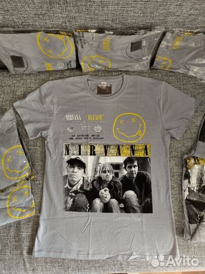 Футболки Nirvana серые