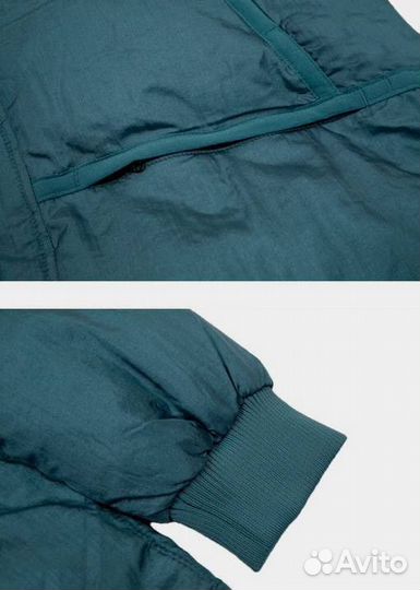 Пуховик мужской stone island удлиненный бирюзовый