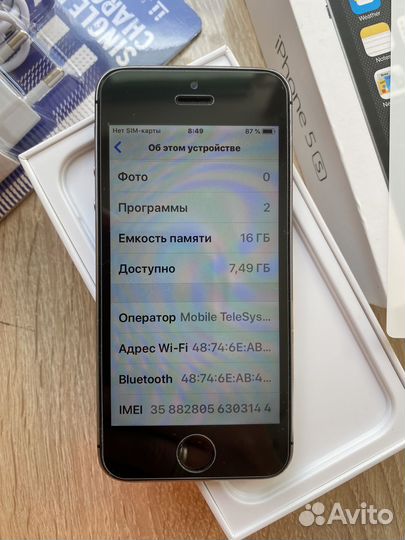 iPhone 5S, 16 ГБ