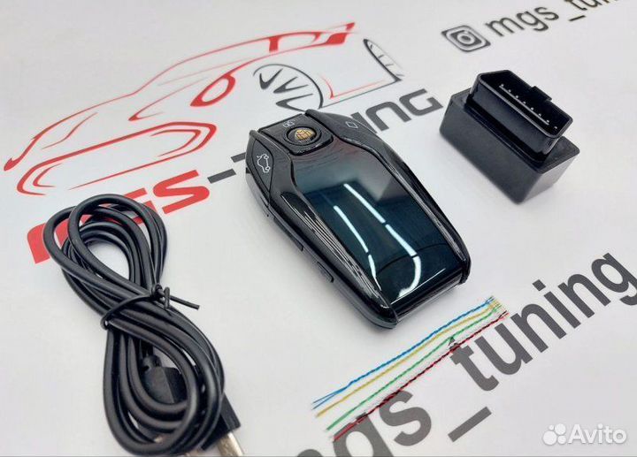 Смарт ключ Maybach дизайн BMW черный с экраном