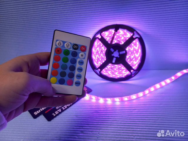 Светодиодная лента rgb 5 метров комплект