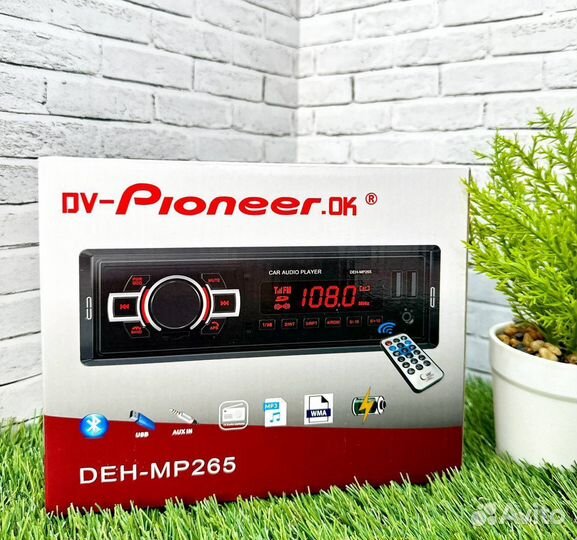Магнитола 1 din с bluetooth pioneer арт696