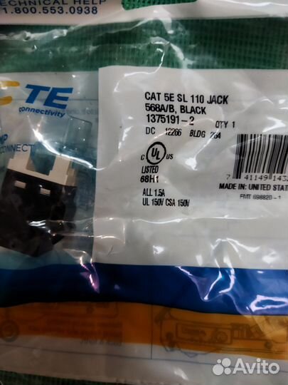 Модульное гнездо AMP 1375191-2 UTP 110Connect SL