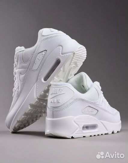 Кроссовки Nike air max 90 белые (люкс 40-45)