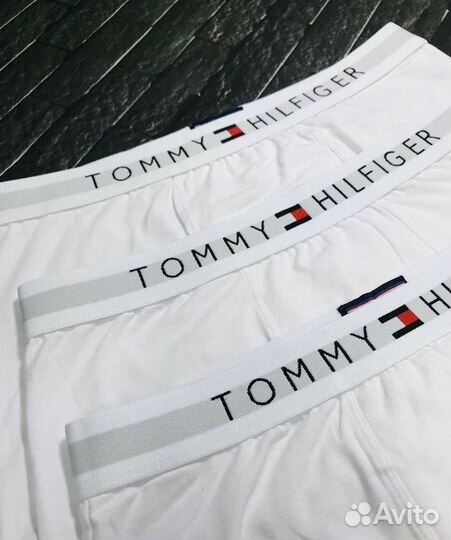 Трусы мужские tommy hilfiger белые хлопок арт.637