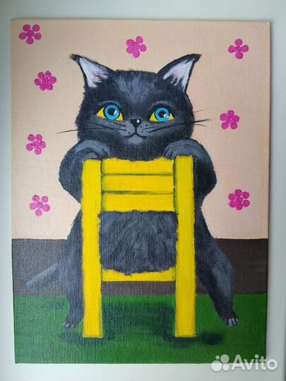 Картина на холсте кот
