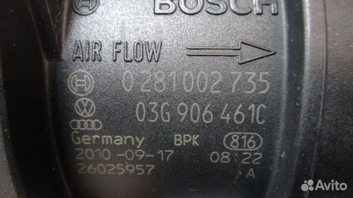 Дмрв Расходомер Audi VW Skoda 03G906461C