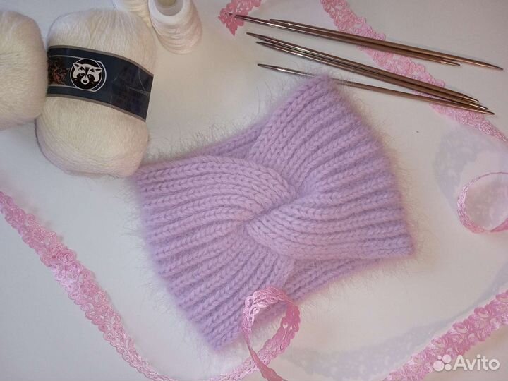 Повязка на голову. Пух норки