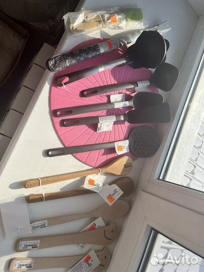 Половник, шумовка, штопор, ложка, ножницы икеа