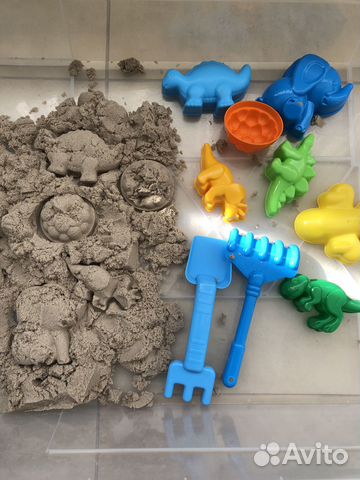 Кинетический песок, 2,5 кг. Формочки