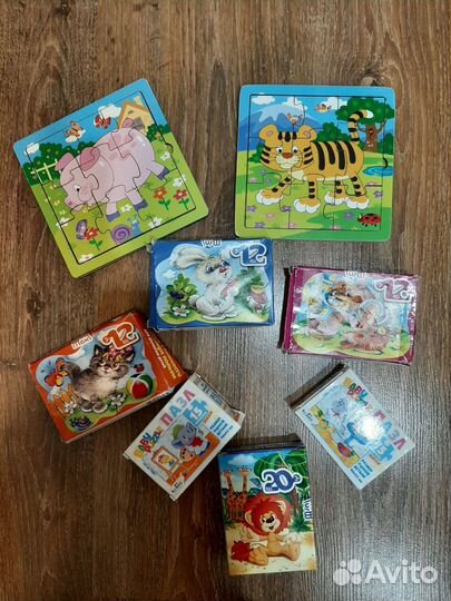 Пазлы 8 наборов (9, 12, 15 и 20 элементов)