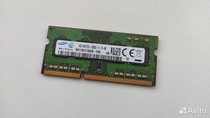 Оперативная память Samsung 4 гб DDR3L sodimm