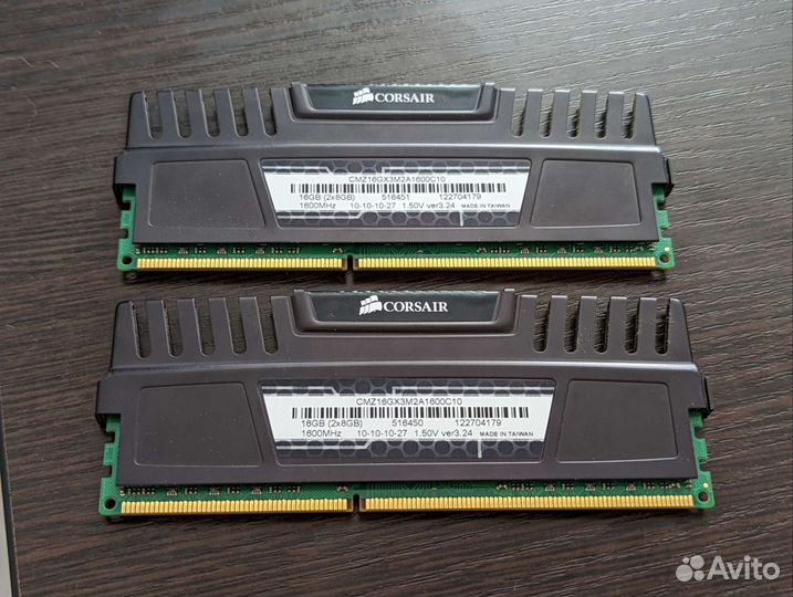 Оперативная память Corsair vengeance ddr3 16gb