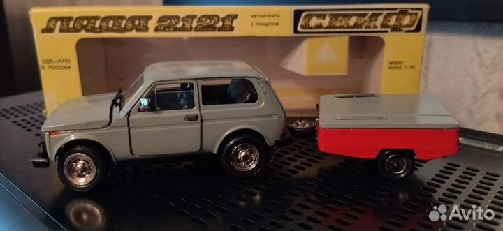Модель ваз 2121 с прицепом Скиф