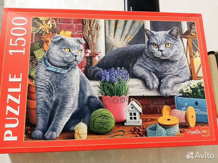 Пазл 1500 1000 500 160 кошки