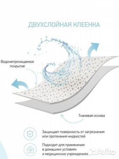 Новая клеёнка детская на кровать 100х68 Roxy Kids