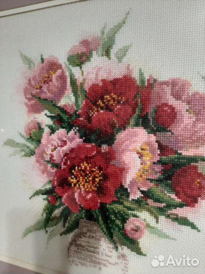 Картина вышитая крестиком ручная работа 