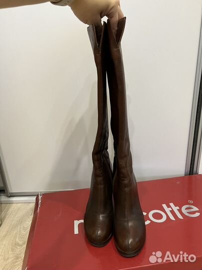Сапоги Mascotte (35р, нат.кожа, коричневые)