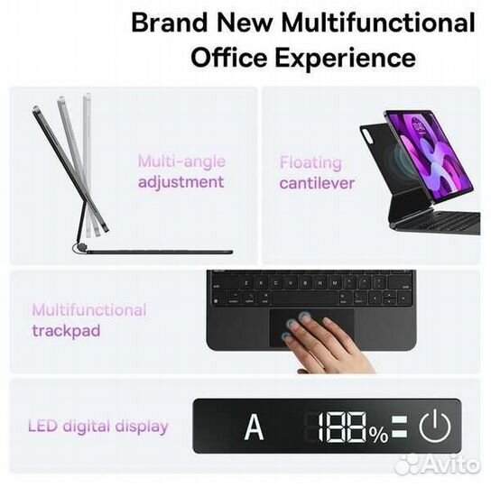 Чехол-клавиатура Baseus для iPad 12.9 2018/20/21