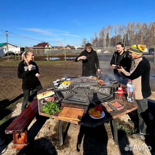 Круглый стол барбекю для дома и дачи напрямую с пр