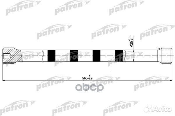 Торсион лев.renault kangoo L565мм, 30-31 зуб. P