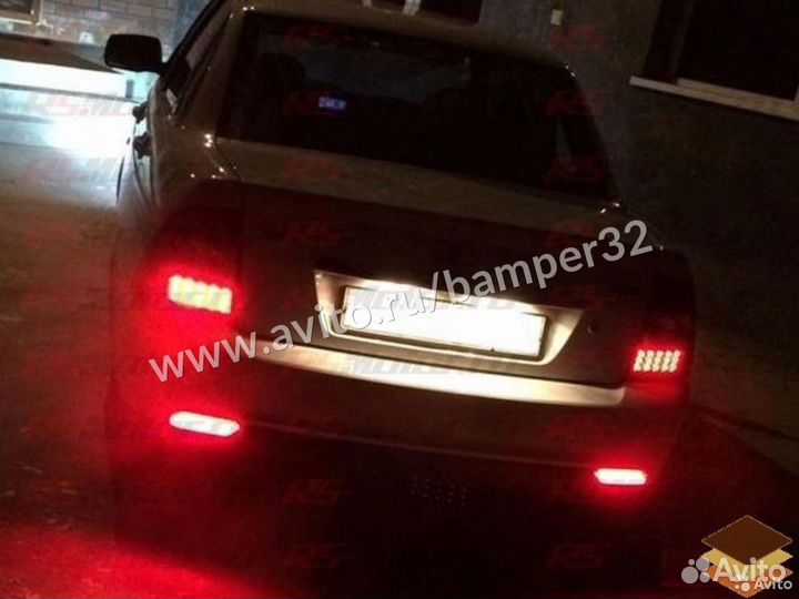 Катафоты диодные в задний бампер Приора 21704 2172