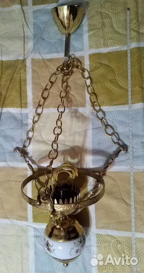 Люстры Румыния (латун, сталь и фаянс)