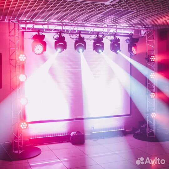 Прокат светового оборудования. Звук. Тяжелый дым