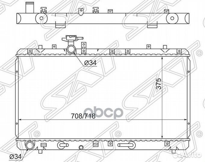 Радиатор Suzuki SX4 06-16 / Fiat Sedici 06-11 S
