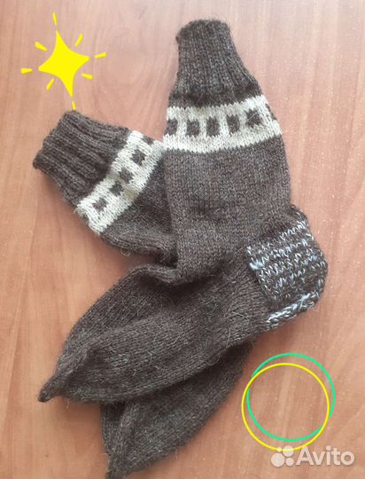 Носки мужские,женские, вязаные из овечьей шерсти