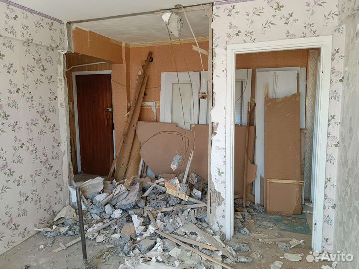 Снос стен, подготовка к ремонту, демонтаж