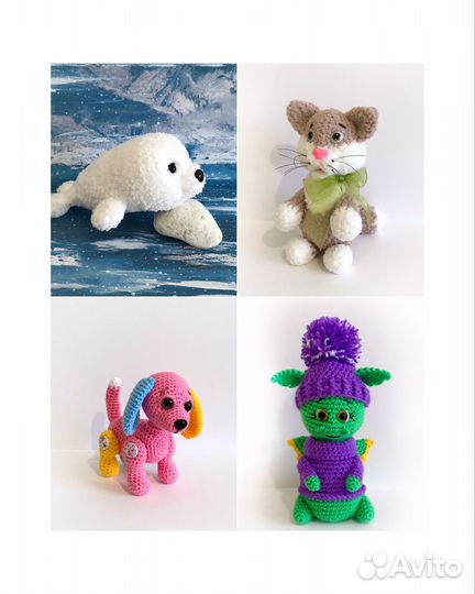 Вязаные игрушки (разные) ручной работы