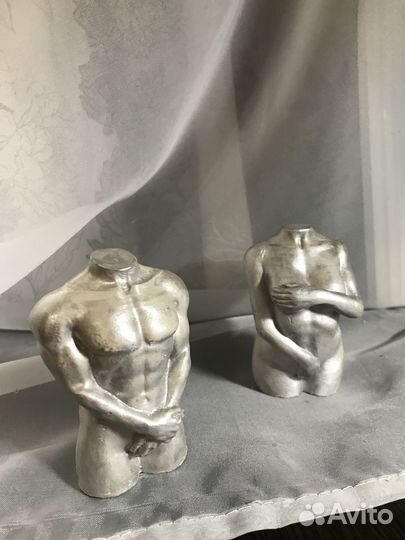 Статуэтки фигурки женского и мужского торса 10 см