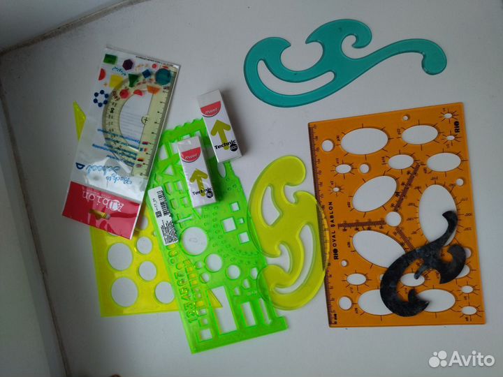 Чертежные инструменты, набор лекал одним лотом