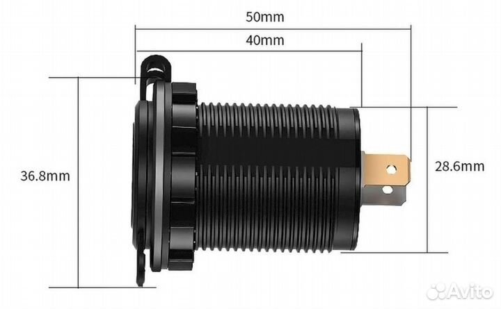 USB розетка врезная прикуриватель зарядка