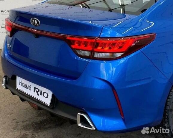 Задний бампер Kia Rio 4 рестайлинг 2020-2023