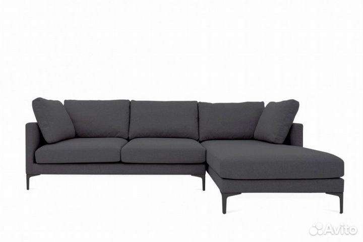 Диван угловой графитовый Кларке