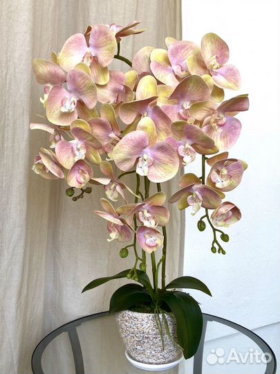 Орхидея фаленопсис 59см искусственные цветы