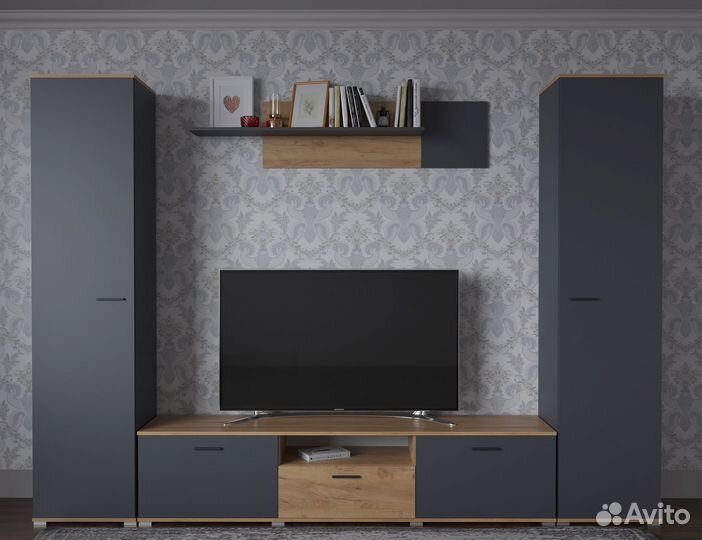 Гостиная модульная Афина Антрацит