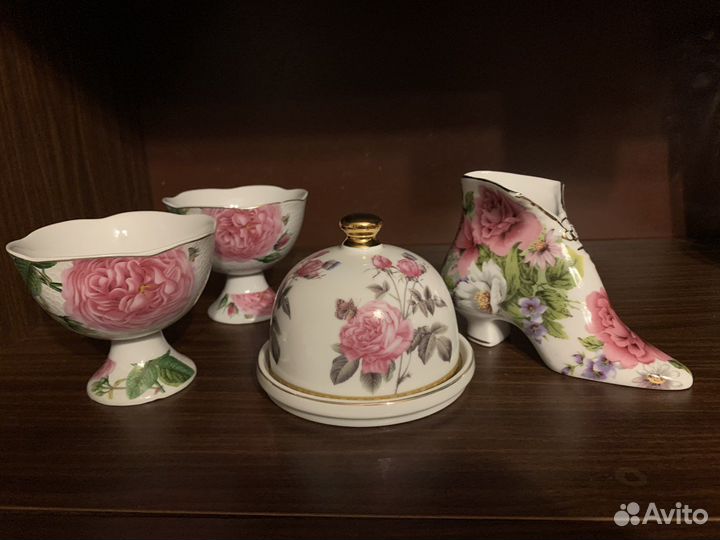 Фарфор конфетницы, туфелька, лимонница